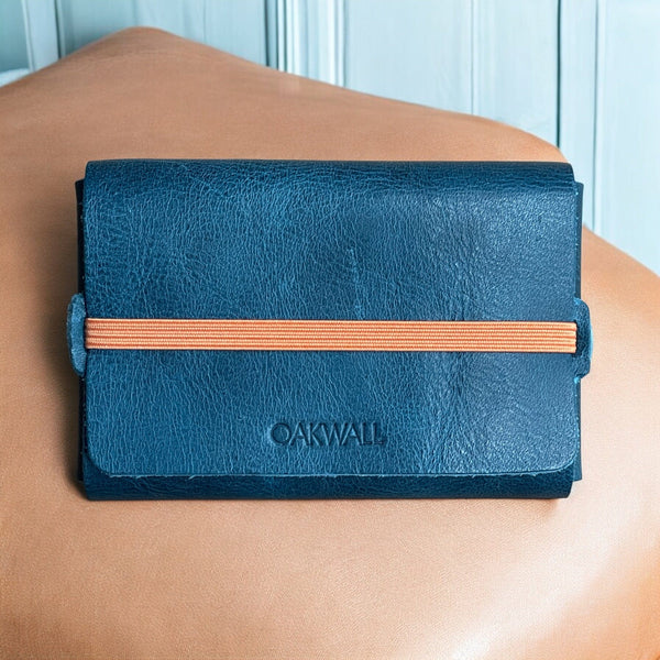 The Wrap Leather Wallet- Old Denim