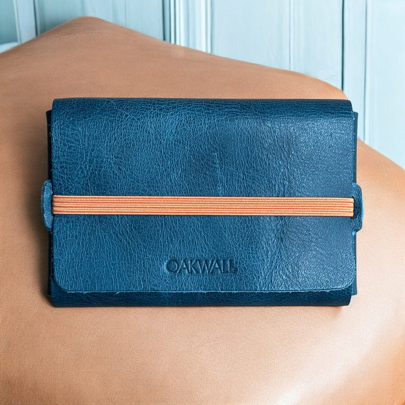 The Wrap Leather Wallet- Old Denim