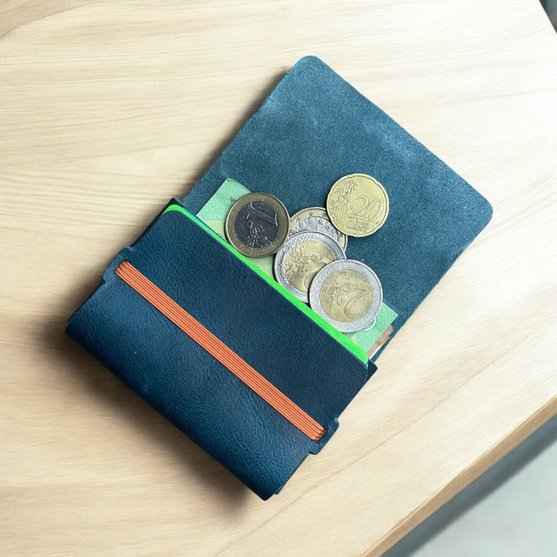 The Wrap Leather Wallet- Old Denim