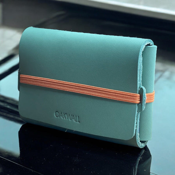 The Wrap Leather Wallet- Mint Green