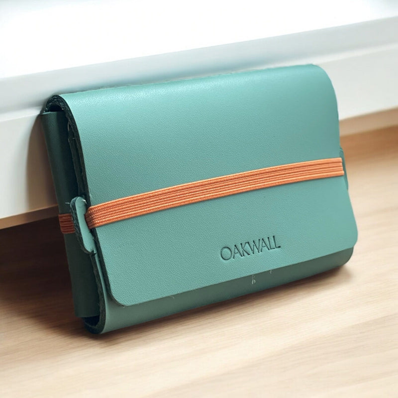 The Wrap Leather Wallet- Mint Green