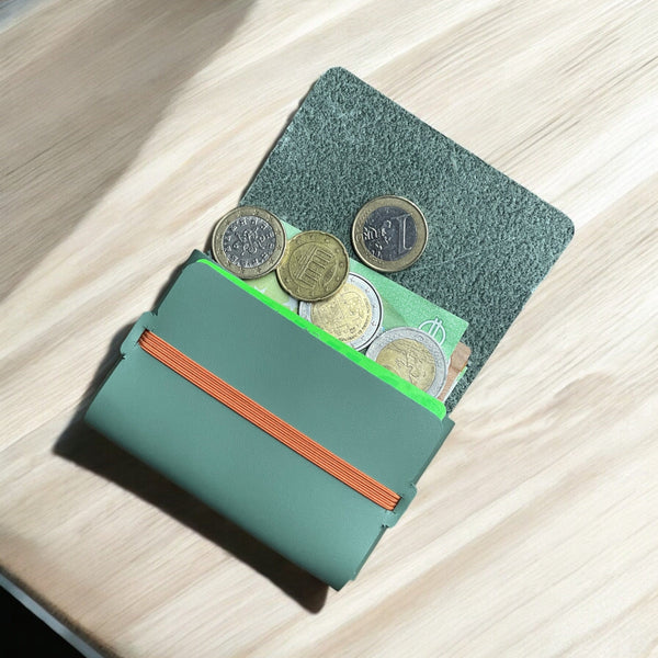 The Wrap Leather Wallet- Mint Green