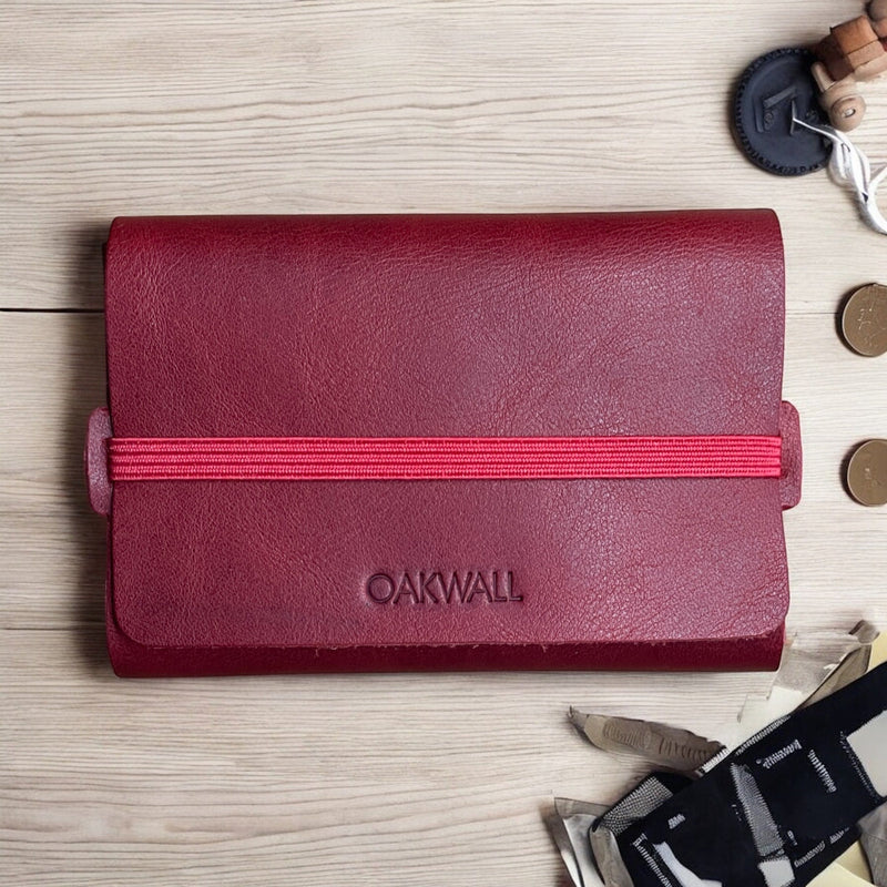 The Wrap Leather Wallet- Deep Red