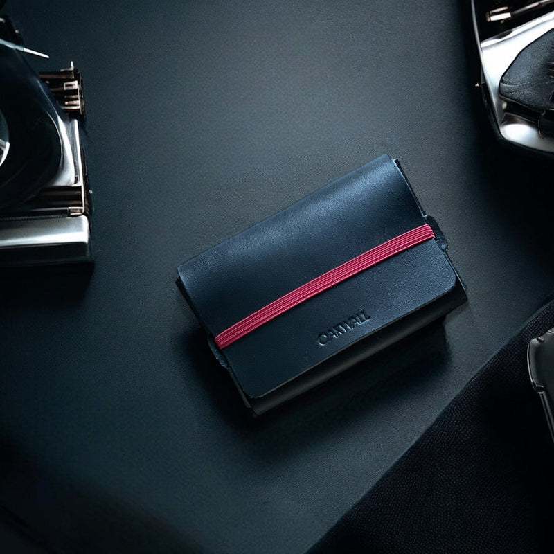 The Wrap Leather Wallet- Midnight Black