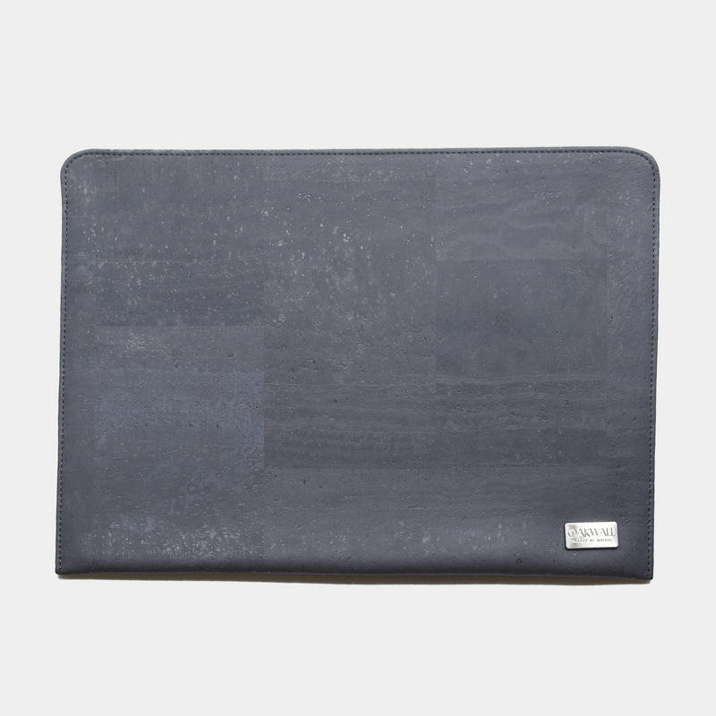 Eco Macbook Sleeve<br> Cork & Burel<br>Navy Grey