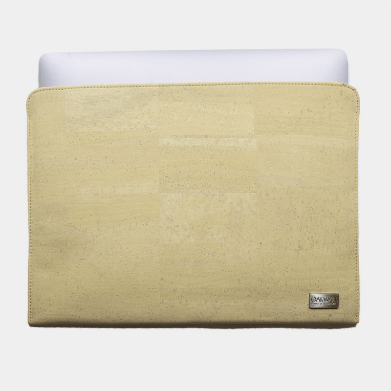 Eco Macbook Sleeve<br> Cork & Burel<br>Pale Yellow