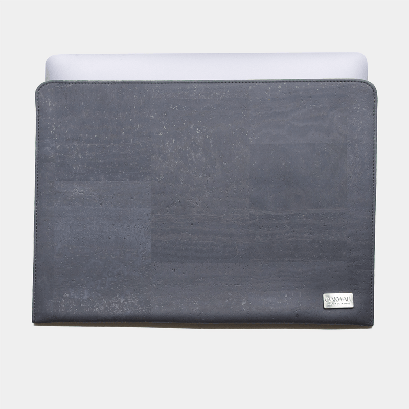 Eco Macbook Sleeve<br> Cork & Burel<br>Navy Grey