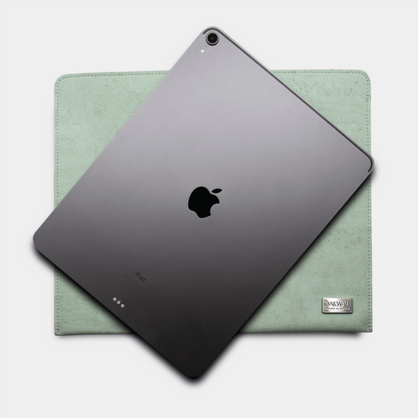 Eco Ipad Pro Sleeve<br> Cork & Burel<br> Mint