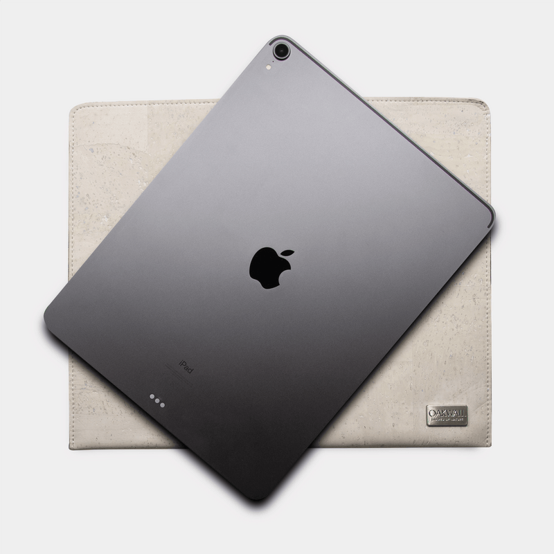 Eco Ipad Pro Sleeve<br> Cork & Burel<br> Ivory