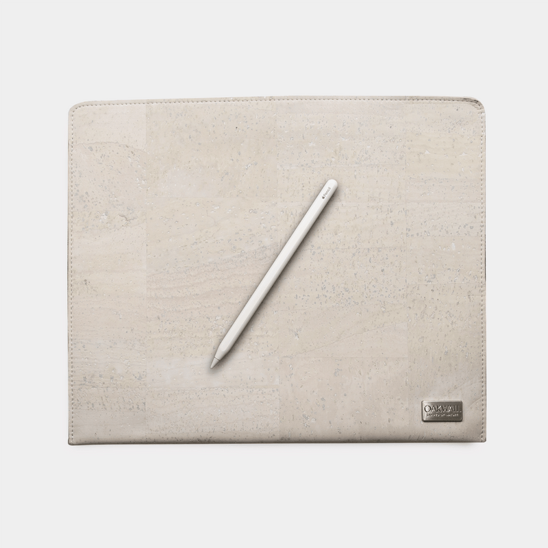 Eco Ipad Pro Sleeve<br> Cork & Burel<br> Ivory