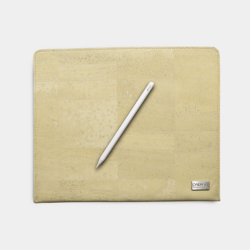 Eco Ipad Pro Sleeve<br> Cork & Burel<br> Pale Yellow