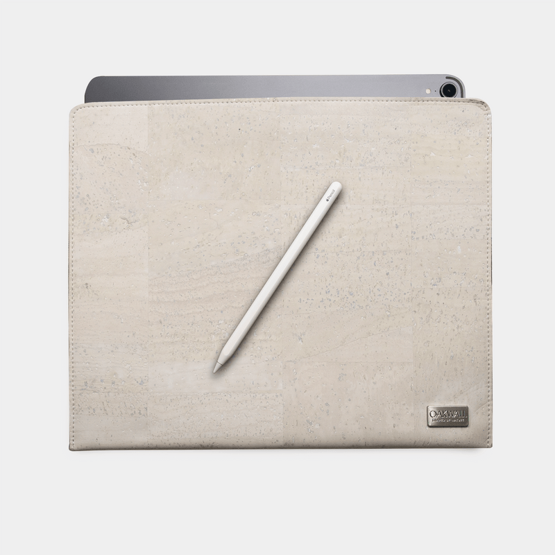 Eco Ipad Pro Sleeve<br> Cork & Burel<br> Ivory