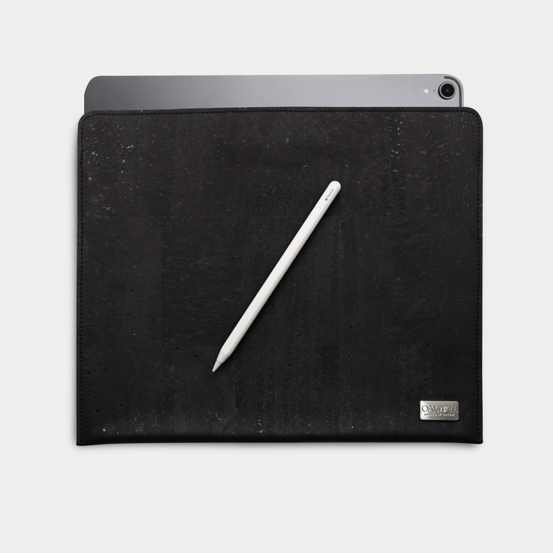 Eco Ipad Pro Sleeve<br> Cork & Burel<br> Midnight Black