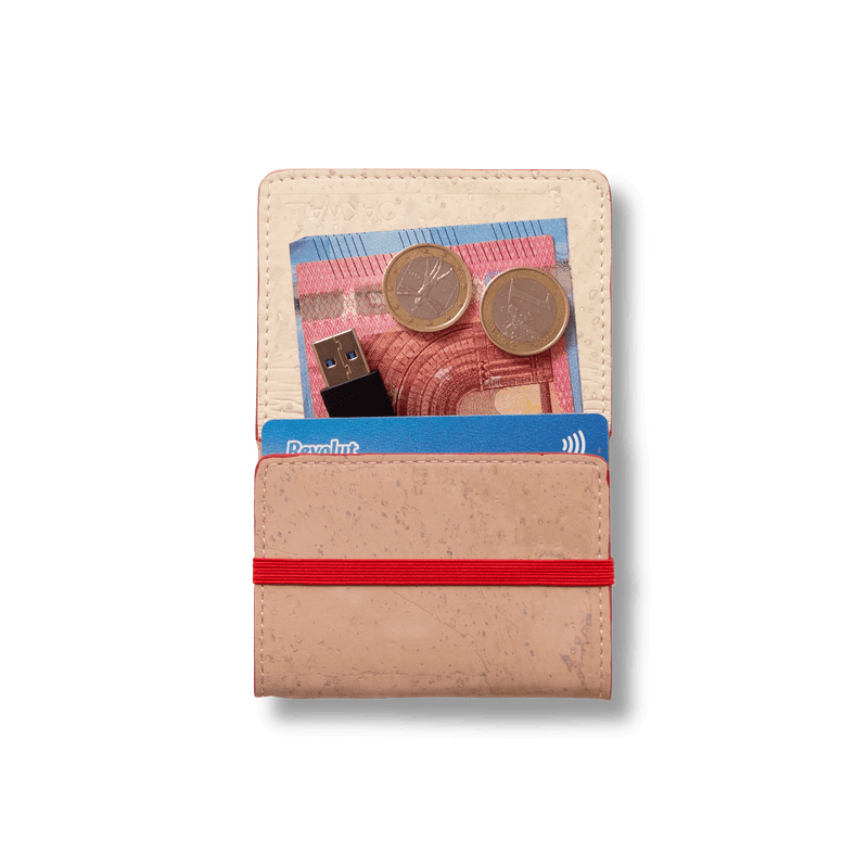 Vegan Reversible Wallet<br> Reverso<br> Ivory & Pale Pink (Red Special)