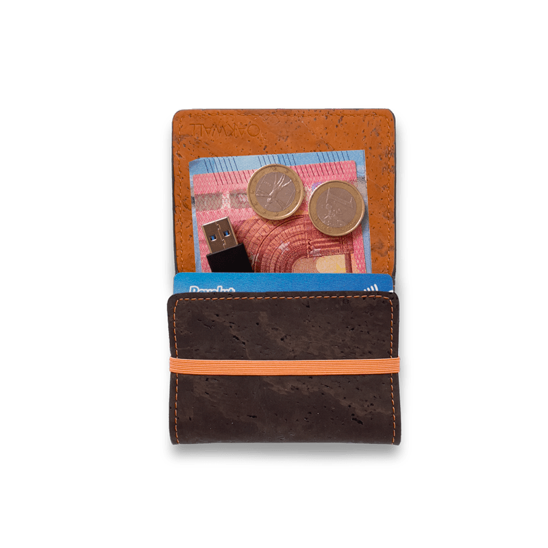 Reversible Wallet Mocha & Pumpkin